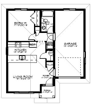 Carriage Home – 674 Sq.Ft.